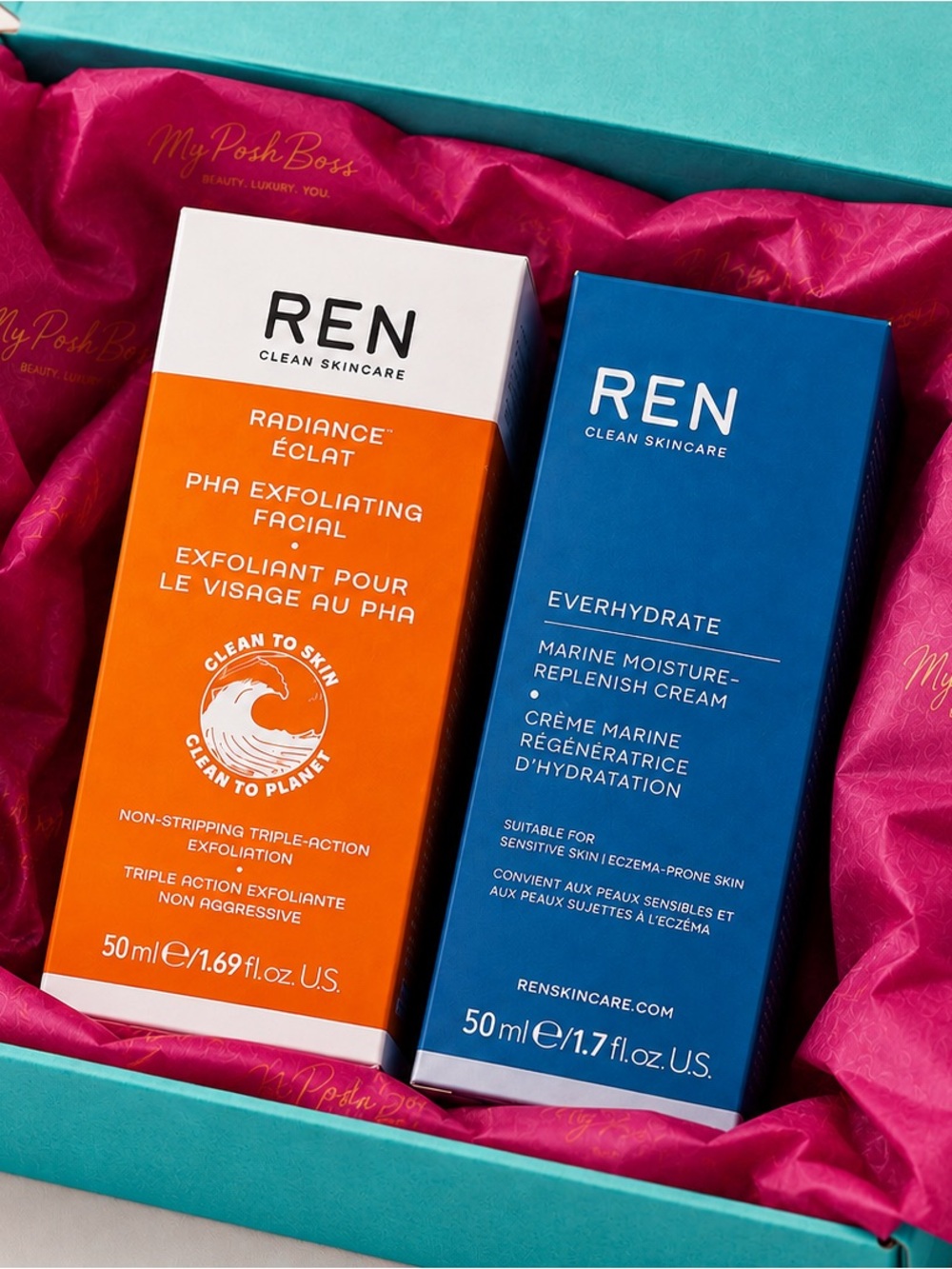 REN Clean Skincare Radiance PHA Exfoliating Facial + Everhydrate Marine Moisture